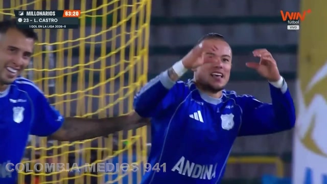 Millonarios 2x0 Deportivo Pasto - Liga Betplay Finalización 2026 (Todos Contra Todos - Fecha 3) - Goles
