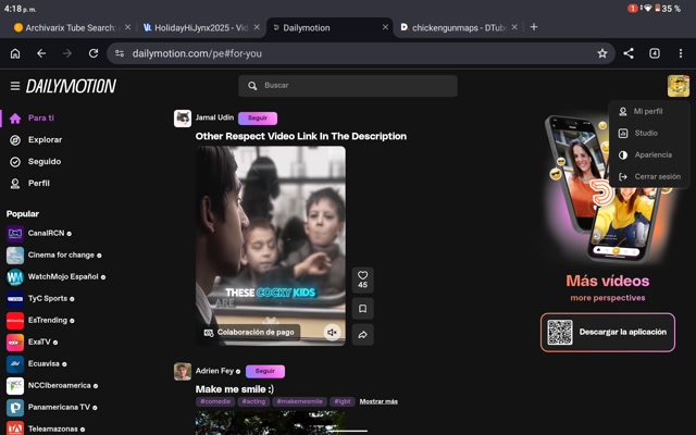 Oye Antonia reyes por qué no subes videos de Dailymotion