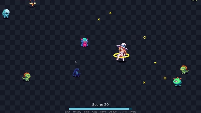 Renpy Visual Novel Witchy Yum Bullet Heaven Minigame