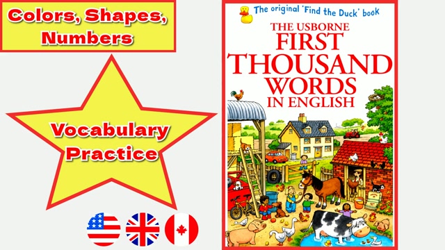 A1 | Colors, Shapes, Numbers – First Thousand Words In English | Read Aloud Book | Vocabulary Book