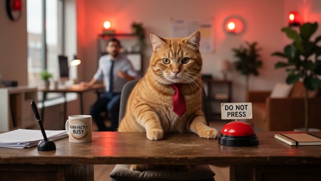 POV: There's A Big Red Button On Your Desk And You're A Cat 😈🔴