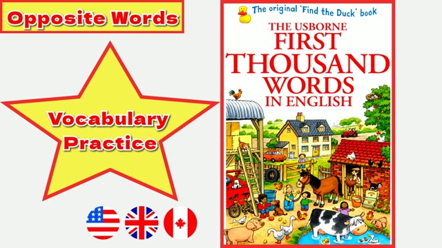A1 | Opposite Words – First Thousand Words In English | Read Aloud English Book | Vocabulary Book
