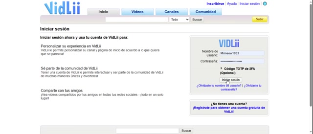 me acaba perder  mi canal de vidlii