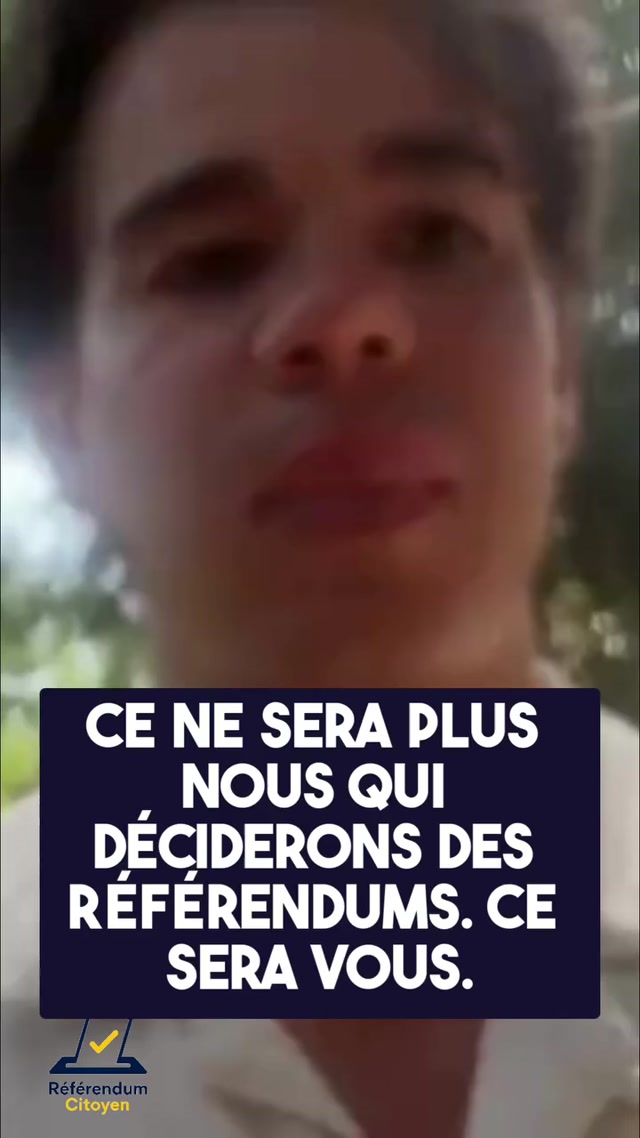 Ce ne sera plus nous qui déciderons des référendums