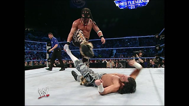Joey Mercury takes Matt Hardy's boot off and exposes his white sock
