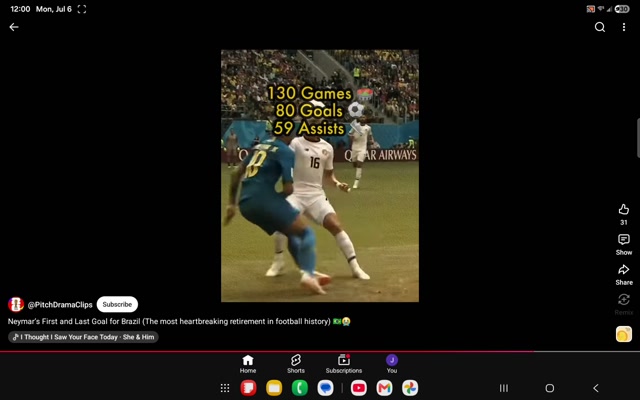 Neymars first and last goal for brazil 🇧🇷 👏