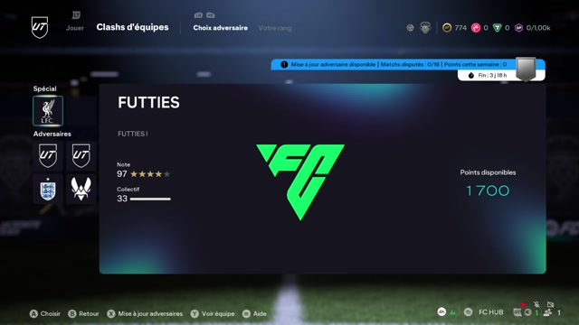 Clash Equipe • Futties 1 🆚️ US AllStars 75