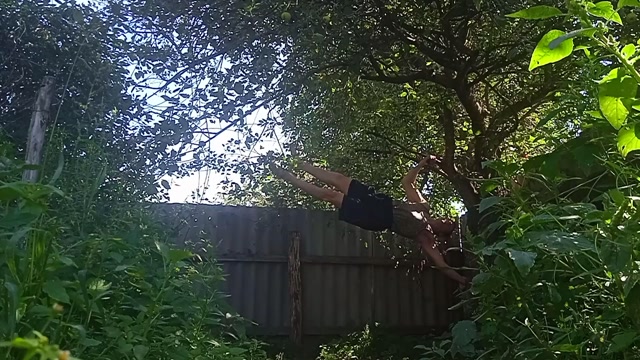 Human flag using a tree - pull-ups - Solodkyi Serhii 828895