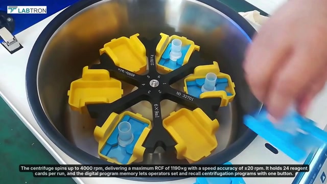 Labtron Low Speed Centrifuge LLS-A32: Fast blood group & card testing at 4000 RPM.