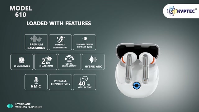 Kyptec LifeStyle® 610 Noise Cancelling Ear Buds for Calls, Music and Gaming