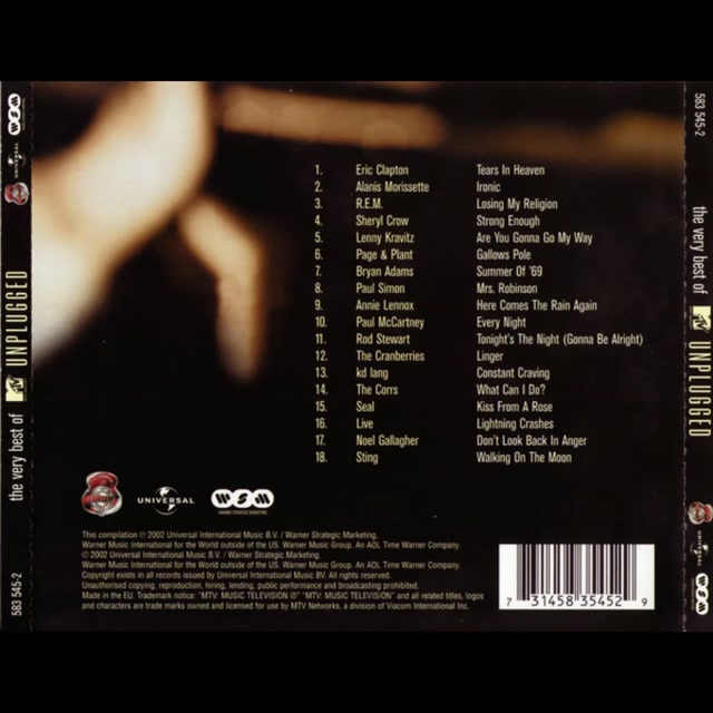 The Very Best Of MTV Unplugged 1 (2002) Álbum completo