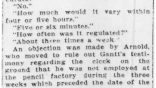 Thursday, 21st August 1913: Swears That Frank Prepared Sheets in Less Than 2 Hours, The Atlanta Constitution