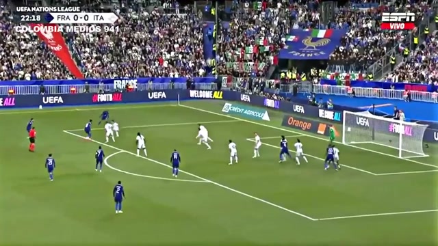Francia 1x1 Italia - Liga de Naciones UEFA 2026-27 (Liga A - Grupo A1 - Fecha 3) - Partido Completo - ESPN (Latinoamérica)