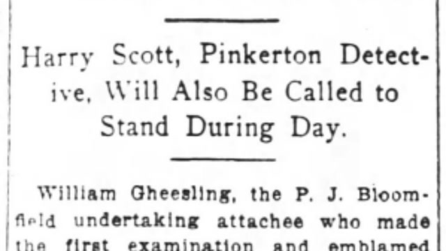 Thursday, 31st July 1913 William Gheesling First Witness Today, The Atlanta Constitution