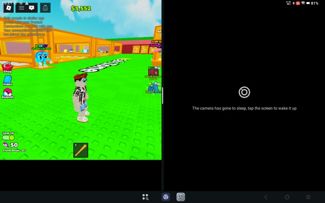 Playing Roblox 