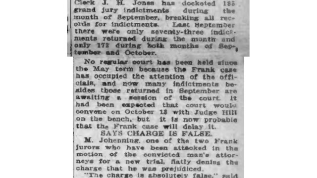 Thursday, 2nd October 1913: Solicitor At Work Preparing Answer To Frank Motion, The Atlanta Journal