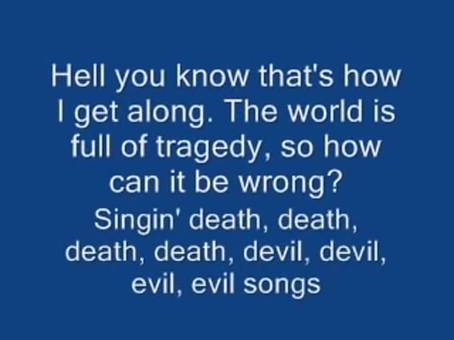 Death, Death devil, devil, devil, devil, evil, evil, evil, evil song Voltaire with Lyrics KvCDlspW0UM