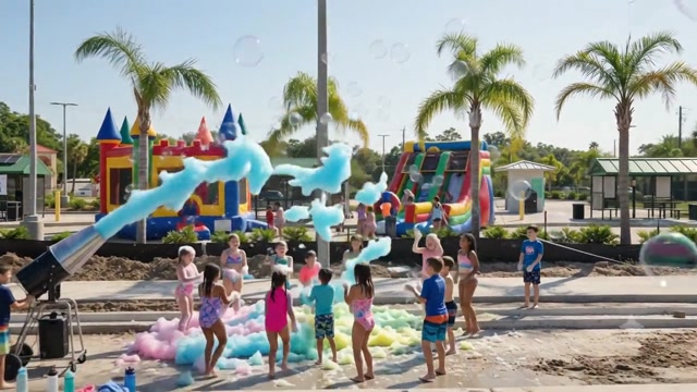 Bounce House And Foam Entertainment Kids Party Event in Lakeland Central Florida