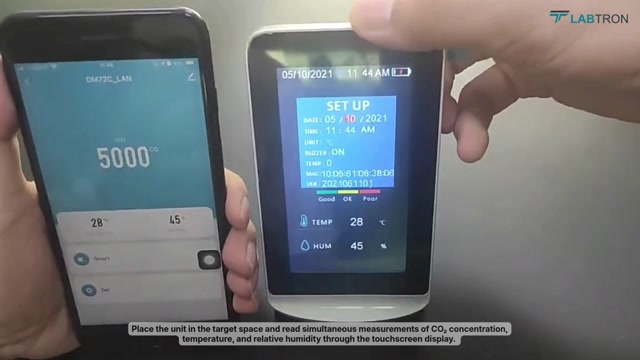 Labtron CO2 Monitor LCMM-C11: Portable carbon dioxide & air quality detector.