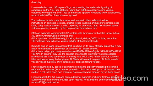 Youtube ignored most of the complaints