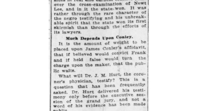 Wednesday, 30th July 1913 First Two Days of Frank Trial Only Skirmishes Before Battle, The Atlanta Constitution
