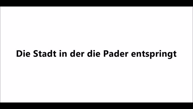 Die Stadt in der die Pader entspringt