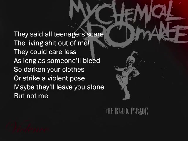 My Chemical Romance - Teenagers (lyrics) faG5mmkDbyc