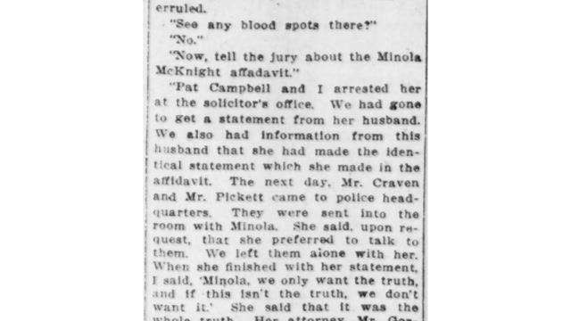 Thursday, 21st August 1913 Starnes Tells How Affidavit From Negro Cook Was Secured, The Atlanta Constitution