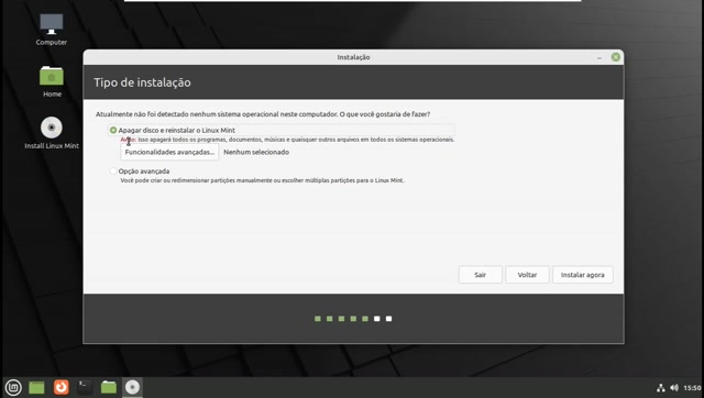 2-Instalando o Linux Mint 20.3 Cinnamon