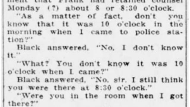 Thursday, 31st July 1913 Rosser Riddles One of the State’s Chief Witnesses, The Atlanta Journal