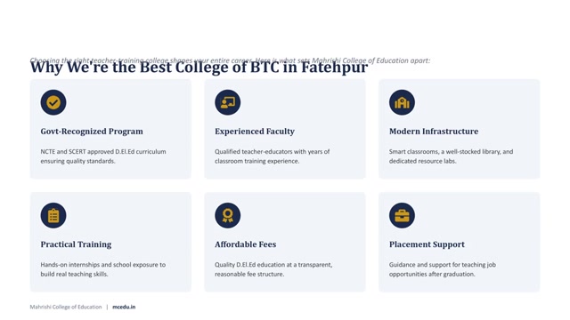 Best College of BTC in Fatehpur