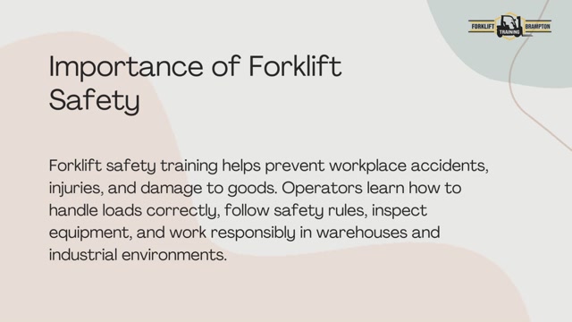 Forklift training brampton