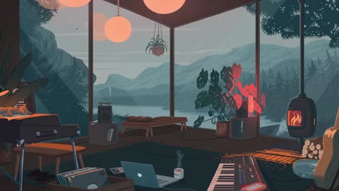 Window Calm Rain Lofi Ambience - Relax Short Study - 1 Hour Loop