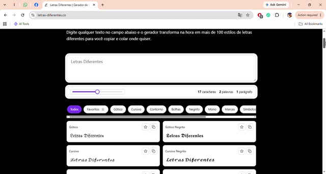Letras Diferentes | Gerador de Letras Bonitas para Copiar