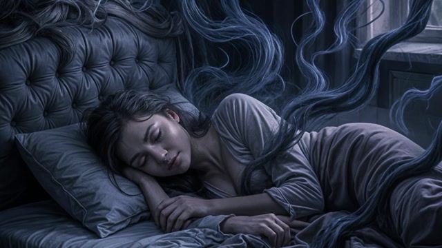 Demon inside of Woman sleeping