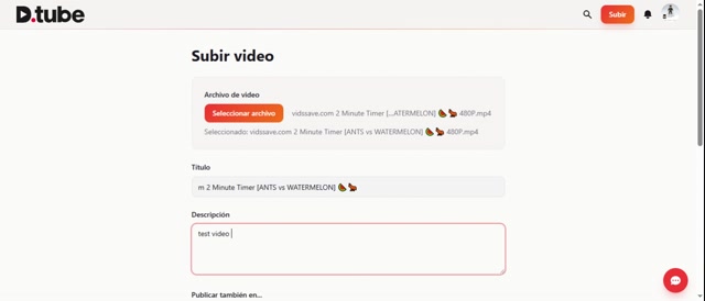 how uplaod video of dtube 