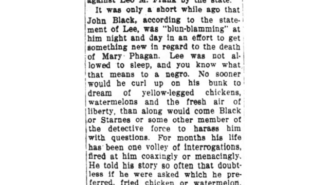 Thursday, 31st July 1913 Bearing of Black and Lee Forms a Study in Contrast, The Atlanta Constitution