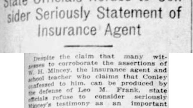 Tuesday, 15th July 1913 Mincey Affidavit Not New to the Solicitor