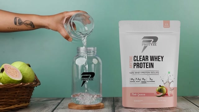 How to Prepare Protyze Anytime Pink Guava Clear Whey Protein_Best Clear Whey Protein in India