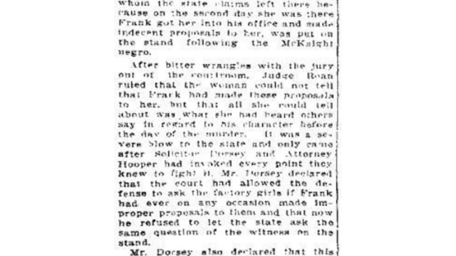 Wednesday, 20th August 1913 State Suffers a Severe Blow When Testimony Is Ruled Out, The Atlanta Constitution