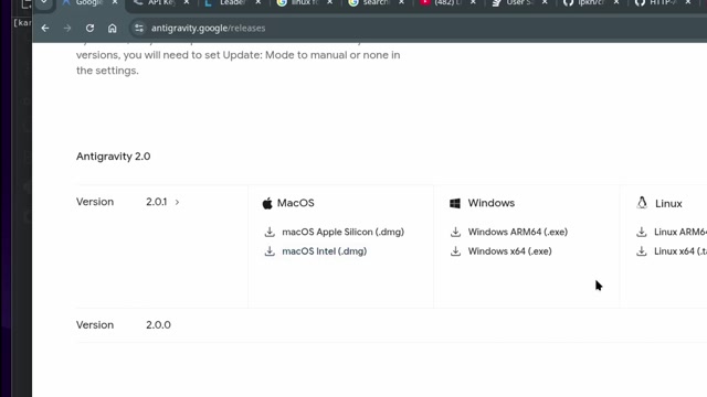 Antigravity version 2 the previous version and cli agent