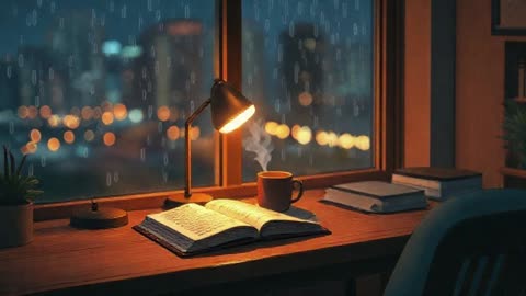 Warm Light, Night Window Lofi  - 20min