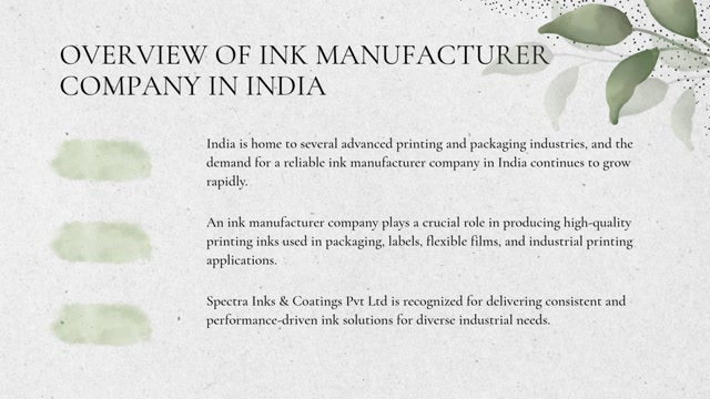 Ink Manufacturer Company in India – Reliable Printing Ink Production Process