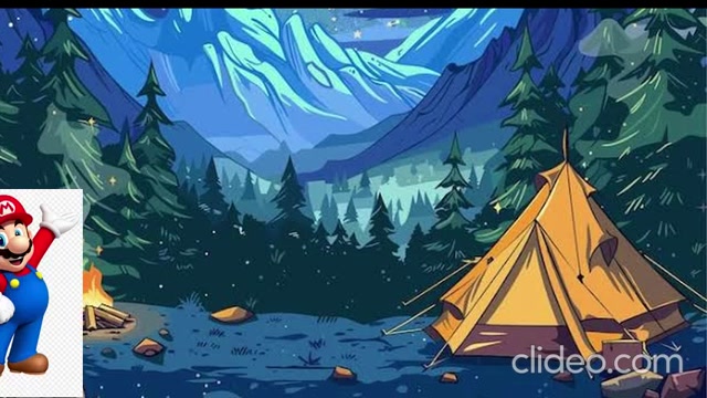 mario goes camping