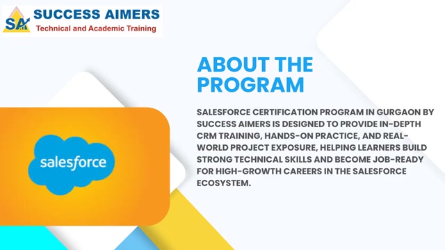 Professional Salesforce Course in gurgaon by success Aimers with placement Support