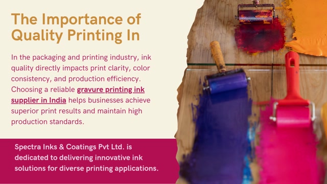 How to Choose the Right Gravure Printing Ink Supplier in India