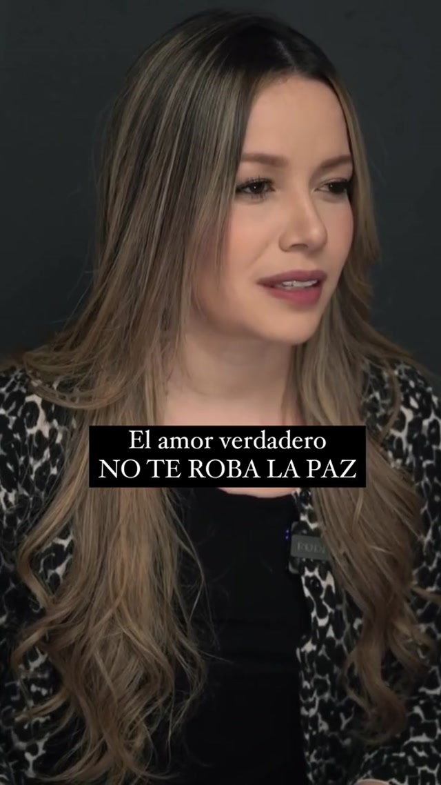 El amor correcto te da calma.