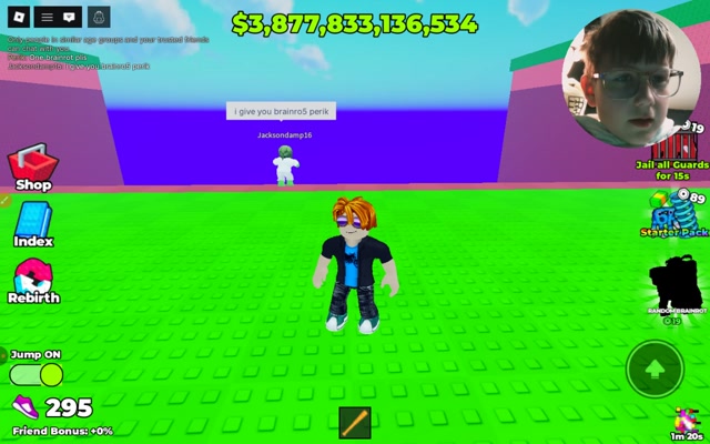 Me playing jump for brain rots