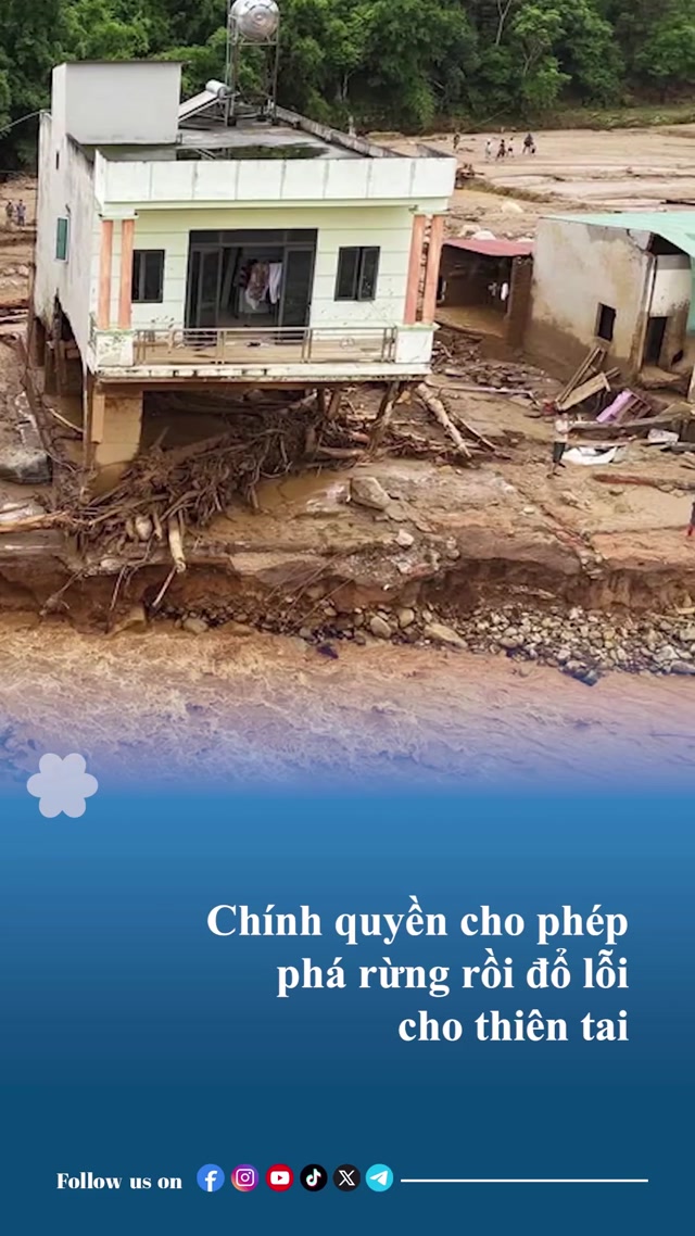CHÍNH QUYỀN CHO PHÉP PHÁ RỪNG, RỒI ĐỔ LỖI DO THIÊN TAI