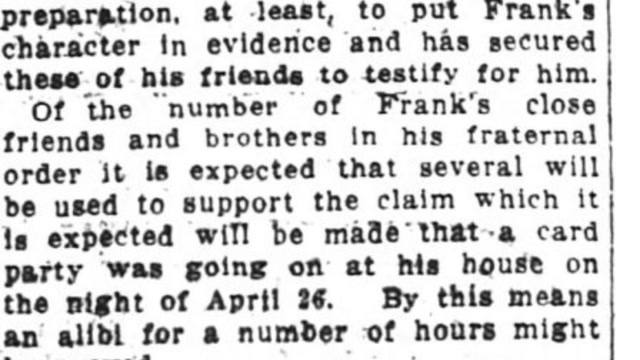 Tuesday, 29th July 1913, Numerous Witnesses Called in Leo Frank Case, The Atlanta Constitution